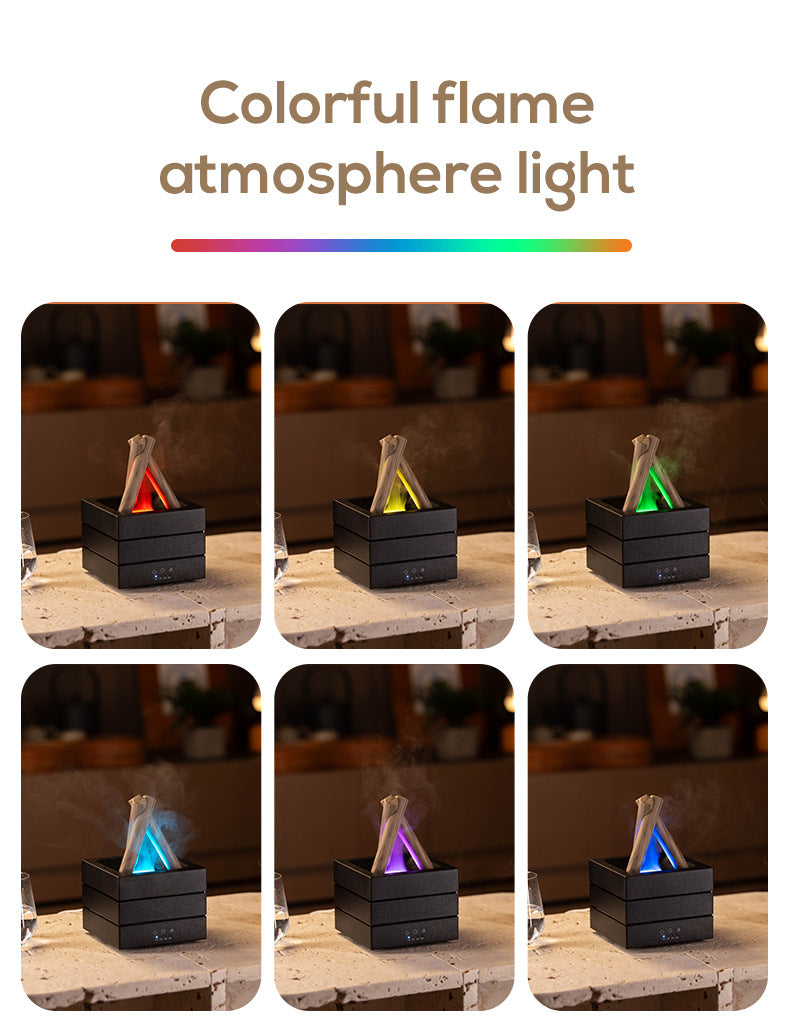Aroma Diffuser met LED Vlam 2-in-1 Luchtbevochtiger & Geurverspreider