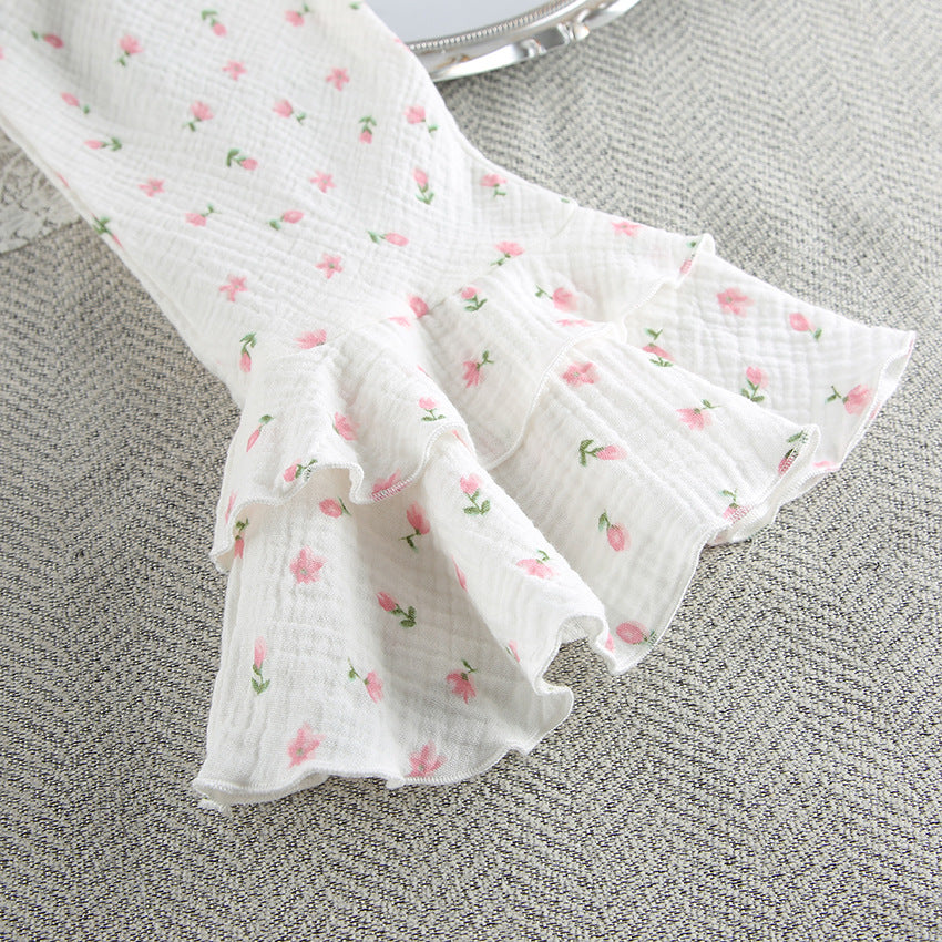 100% Cotton Floral Lounge Set (Robe + Shorts)