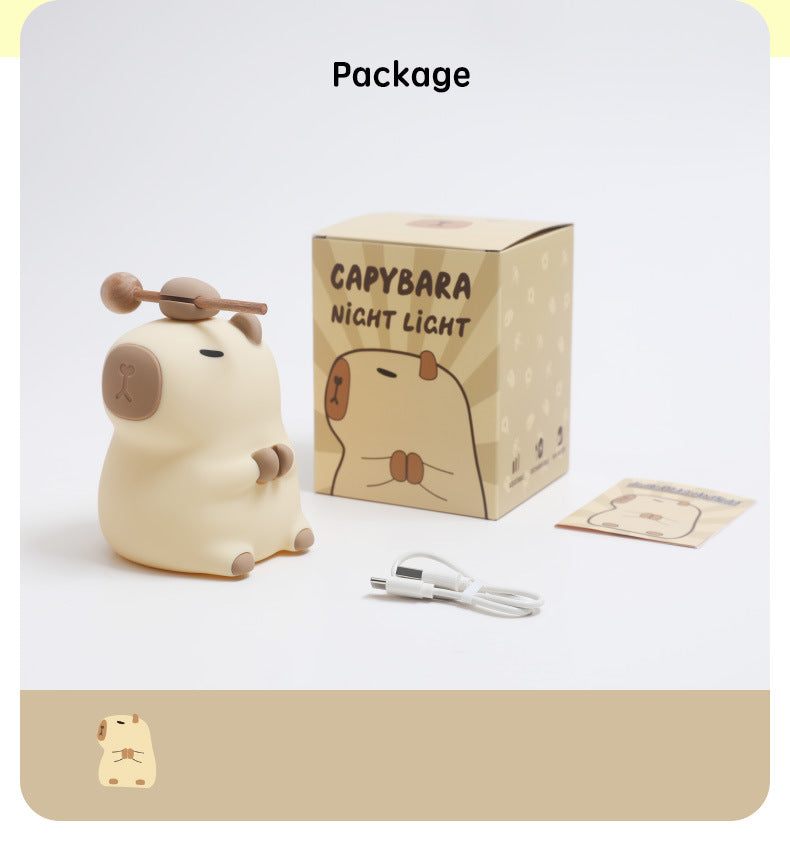 Capybara Nachtlamp met Tik-Functie – Wissel Kleuren door te Tikken