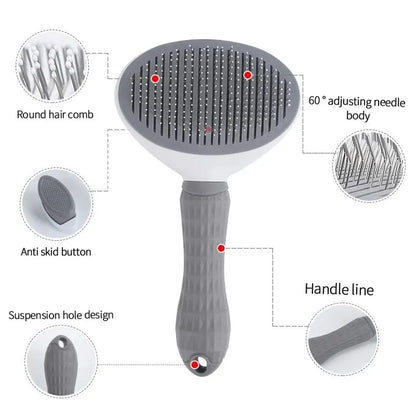 Pet Grooming Brush for Dogs & Cats - For a Soft & Well-Groomed Coat